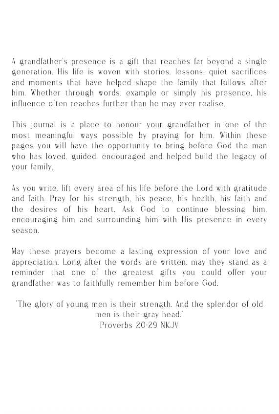 Prayers for my Grandfather