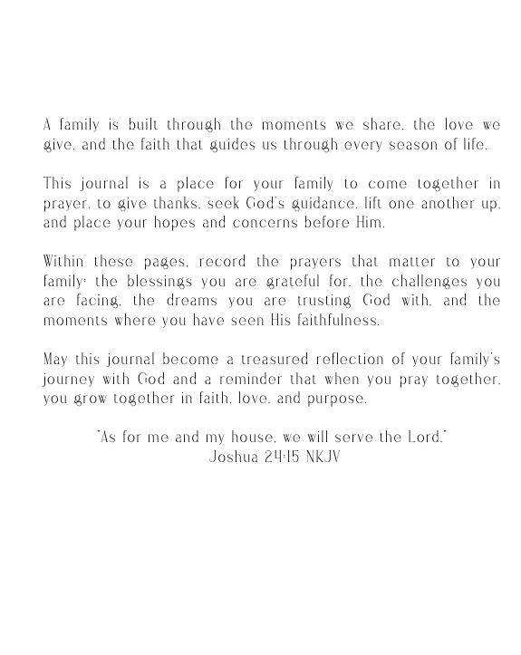 Our Family Prayer Journal